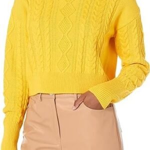 The Drop Women's Waylon Cropped Cable Sweater