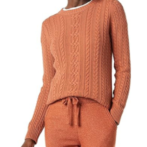 Women's Cable Long-Sleeve Crewneck Sweater